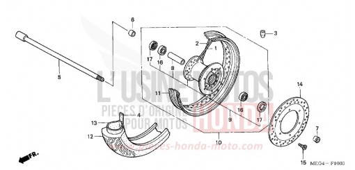 FRONT WHEEL VT750C5 de 2005